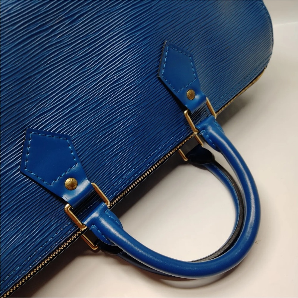 Louis Vuitton Epi 35 Speedy leather Blue Tote - Picture 7 of 13